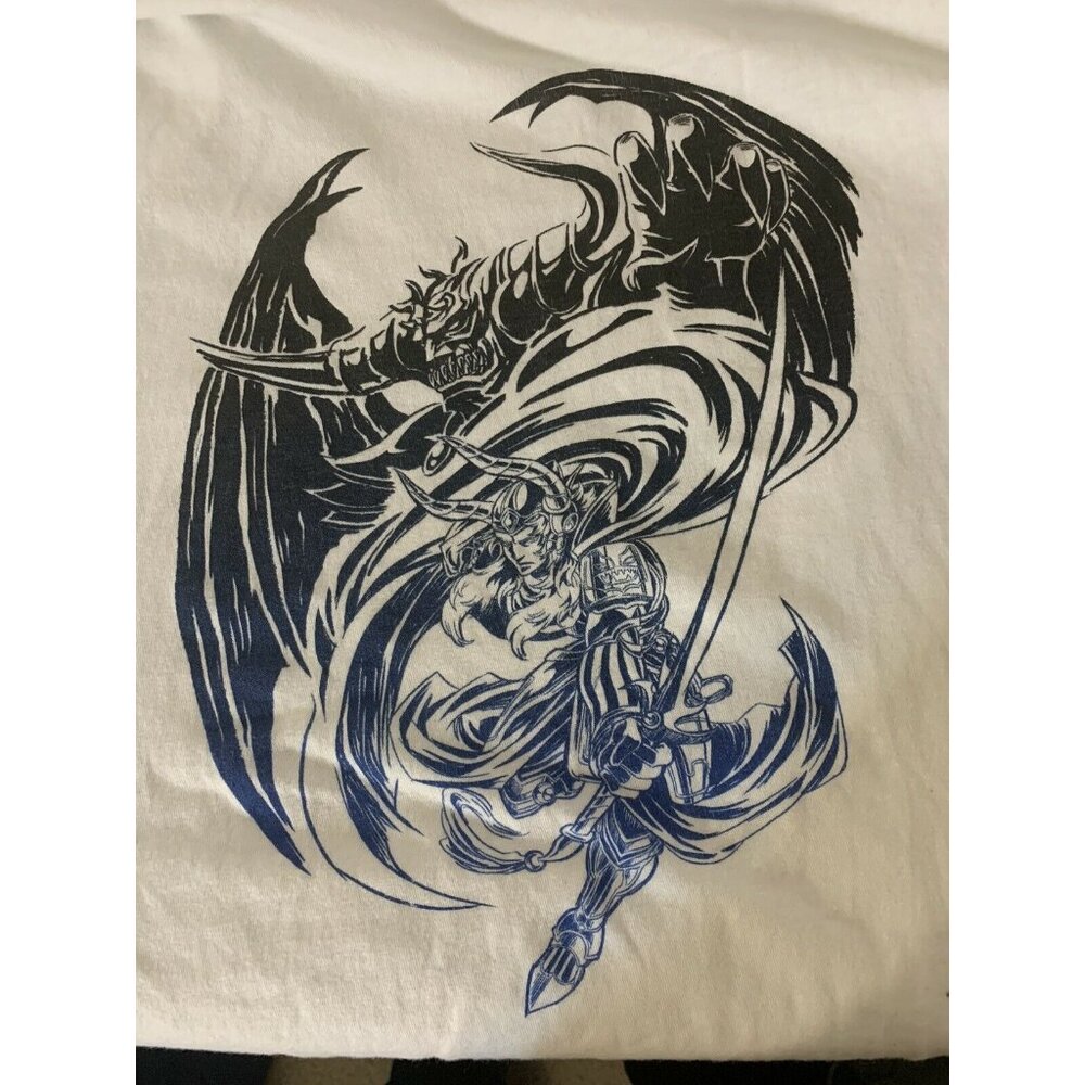 Fantasy‎ Horned Demon Above Loki Type WARRIOR With Sword T Shirt